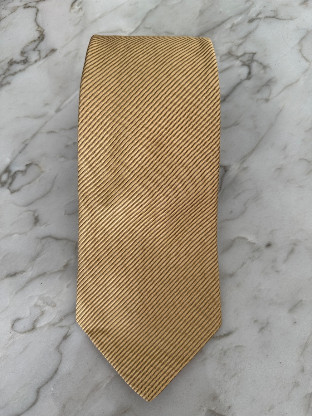 Robert Talbott Classic Men's Gold Diagonal Stripe Tie